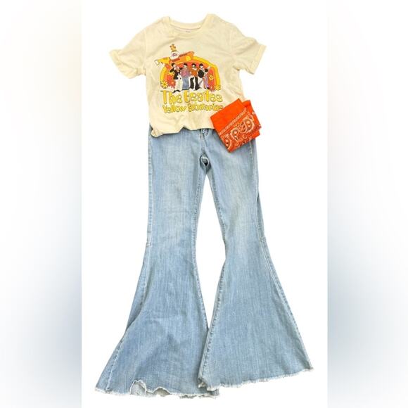 Forever 21 Mid-Rise Super Flare Jeans Size 24 - Picture 9 of 10